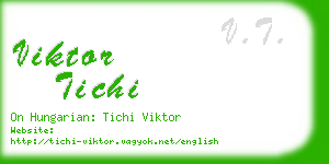 viktor tichi business card